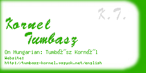 kornel tumbasz business card